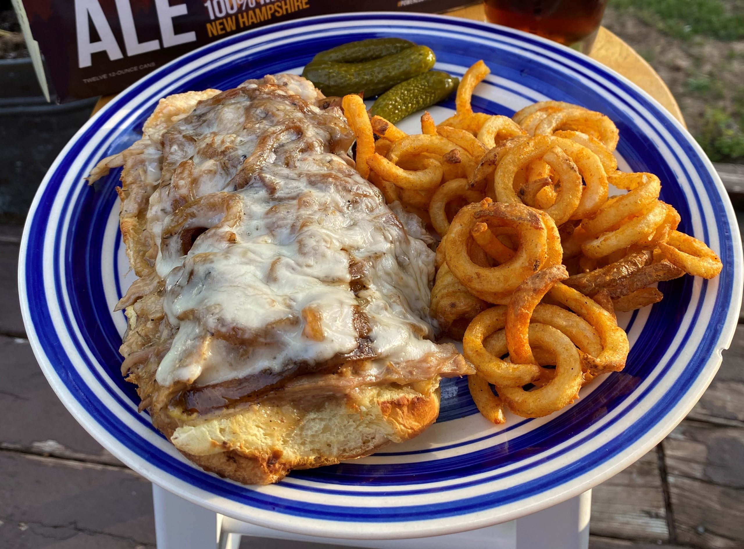 Open Faced Pig’s Ear Pulled Pork Sandwich